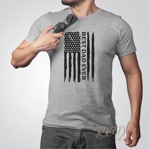 Best Dad Ever Flag T-Shirt
